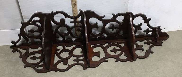 Antique Art Nouveau Corner Wall Shelf