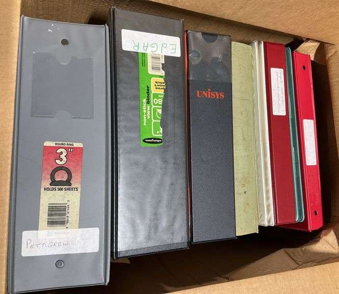 Box of Binders, Boxes of Staples (full), Clipboard, Note Pads, Box of 3 Tab Folders & More