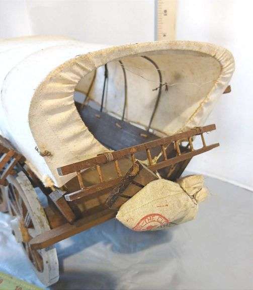 Handmade Wooden Covered Pioneer Wagon