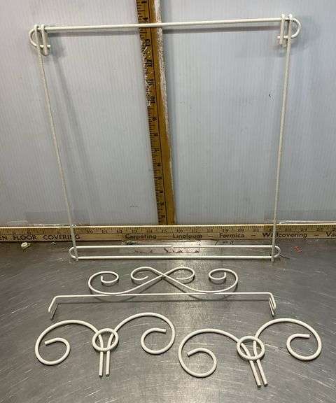 Decorative Metal Rack, Vintage Tin Wall Candle Holders, Extension Cords & Peg Board Hooks