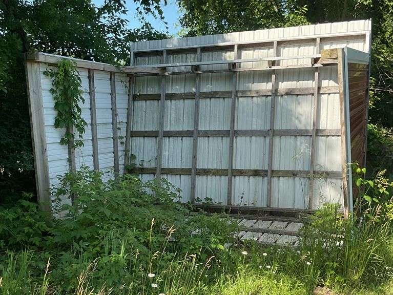 12'x7'x9' Metal Lean To Building Buyer Responsible To Load NO Loader Available