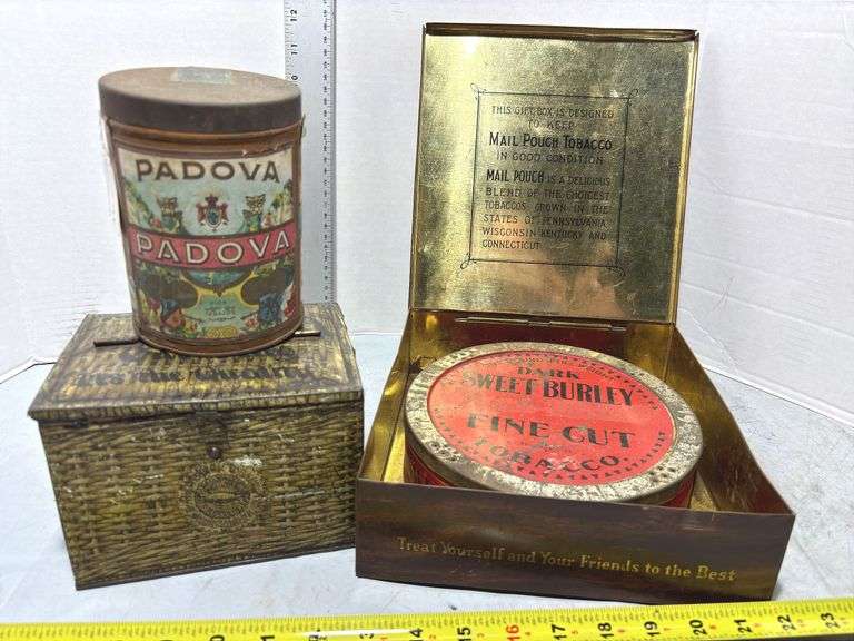 Collection of Empty Tobacco Tins