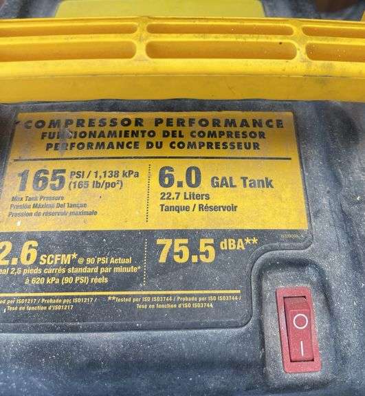 Dewalt Compressor(Powers On)