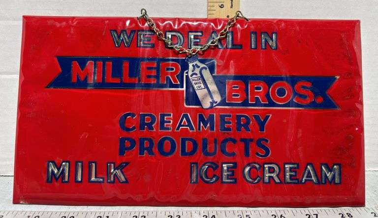 Miller Brothers Creamery Sign From Mount Clemens Michigan