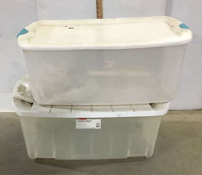 Large a clear Storage Totes with Lids