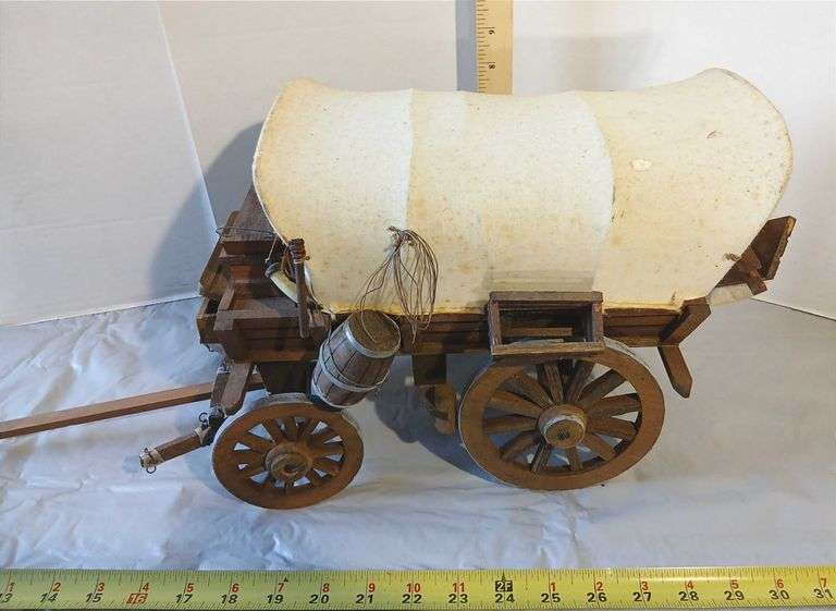 Handmade Wooden Covered Pioneer Wagon