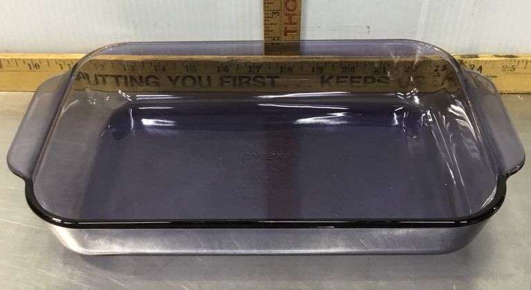 Cake Plate With Cover, 2 Glass Bread Pans and Baking Dish