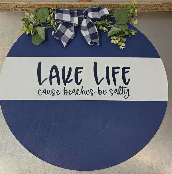 Lake Life Door Hanging Sign