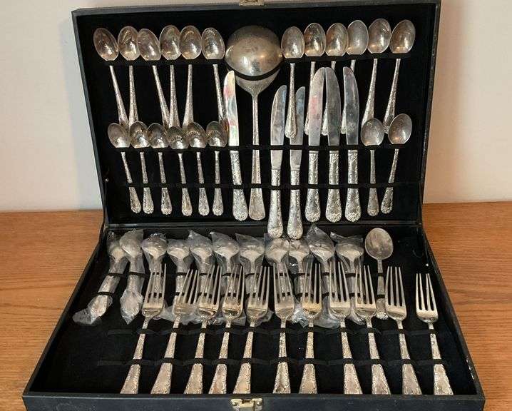 50 Pc. Silver Plated Flatware Set