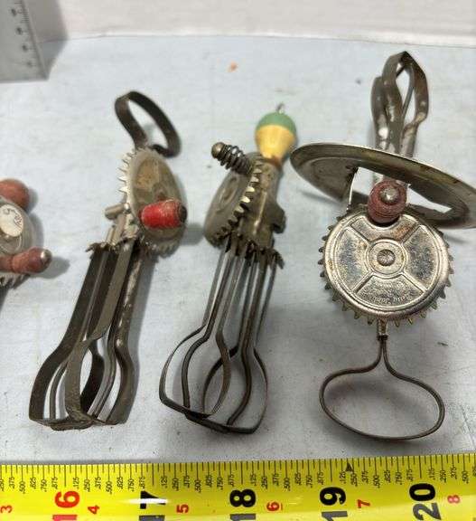 Six Children’s Toy Egg Beaters