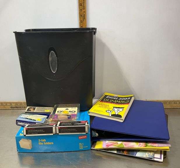 Box of Binders, Boxes of Staples (full), Clipboard, Note Pads, Box of 3 Tab Folders & More