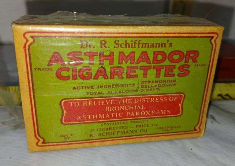 Dr R Schiffman's Asthmador Medical Cigarettes, Cough Drops & Blosser's Cigarettes
