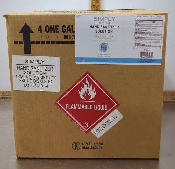 Box with 4 Full Hand Sanitizer