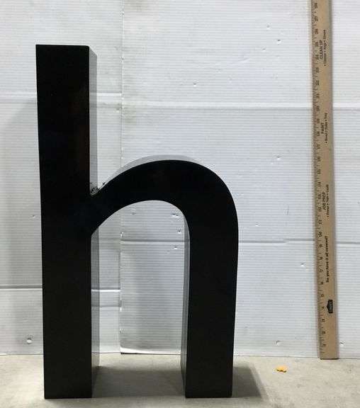Black Facade Letter - Lowercase H