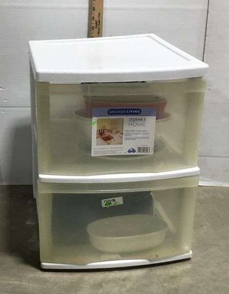 2-Drawer Sterilite Storage of Various Dishes