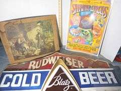 Budweiser & Blatz Beer Signs, Father of American Pharmacy Illustration & More