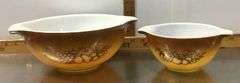 PYREX Mixing Bowls & Casserole Dishes, Old Orchard, Woodland Brown and Autumn Harvest Patterns