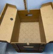Empty Sturdy Pabst Blue Ribbon Bottle Cardboard Crate