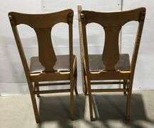 Antique Upholstered Oak Side Chairs
