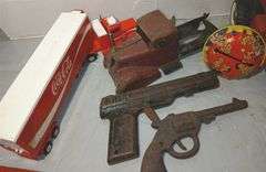 Hubley Kiddie Toy Car, Three Tonka Rescue Van's,1930's Hubley Cast Iron Fire Pumper Truck & More