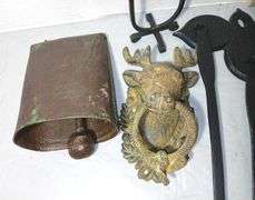 Cast Iron Deer Head Door Knocker, Riveted Cowbell & More