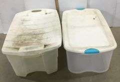Large a clear Storage Totes with Lids