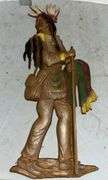 21" Tall Cast Metal Native American Wall Art