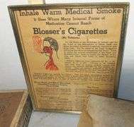 Collectable Advertising Boxes,  Cookbooks & Blossers Medical Cigarettes Advertisement