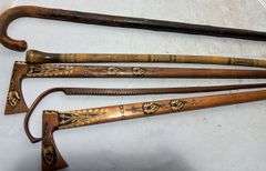 Assortment of Hand Carved Polish Walking Sticks & Canes