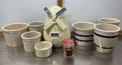 Crocks, Cookie Jar, 7 Pc. Kitchen Tools Set with Apple Holder & Toothpick Holder