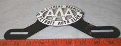 AAA Detroit Automobile Club Radiator Emblem From the Mount Clemens Branch in Michigan
