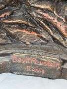 “Devil Mountain Rams” Resin & Faux Bronze Pantina Sculpture- Dick Idol Collection by Big Sky Carvers
