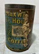 Don-De Coffee Metal Tin, Maxwell House Coffee Tin & Del Monte Brand Quality Drip Grind Coffee Tin
