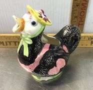 L.E. Smith Miniature Green Cream & Sugar and Vintage Duck Creamer