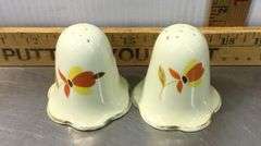2 Sets Hall Salt & Pepper Shakers and Currier & Ives Salt & Pepper Shakers