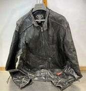 Biker Jacket Diamond Plate Leather Size 3X
