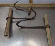 3 Hay Hooks, Drill Doctor (powers on), Towel Bracket, Baseball Cards & More