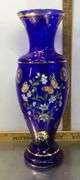 Norleans Bohemian Style Cobalt Blue Tall Vase