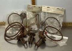 Seville Wrought Iron Towel Rings, Toilet Paper Holder & Hooks