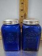 Blue Glass Salt & Pepper