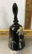 Fenton Black Hand Painted Bell