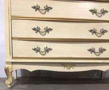 Gold Trimmed Claw Foot Antique Dresser with Mirror