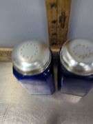 Blue Glass Salt & Pepper