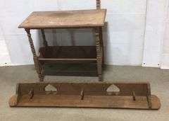 Magazine Table and Heart Cut Out Wall Hung Rack