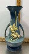 1946 Roseville Pottery Zephyr Lily 13” Vase (has chip on rim & handle)