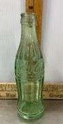 Vintage Beverage Bottles & 7 Striped Iced Tea Glasses