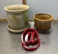 John Deere Thermometer, Flower Pots, Enamel Pot, Office Stampers, Hooks & More