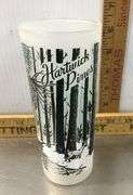 1950’s Michigan Souvenir Glasses, Soo Locks (3), Hatrwick Pines (1), Mackinac Bridge (7)
