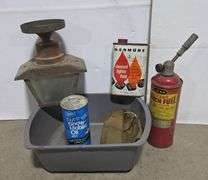 Binder, Saw, Level, Steel Level, Snowmobile Oil