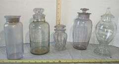 Collection of Glass Apothecary  & Candy Jars